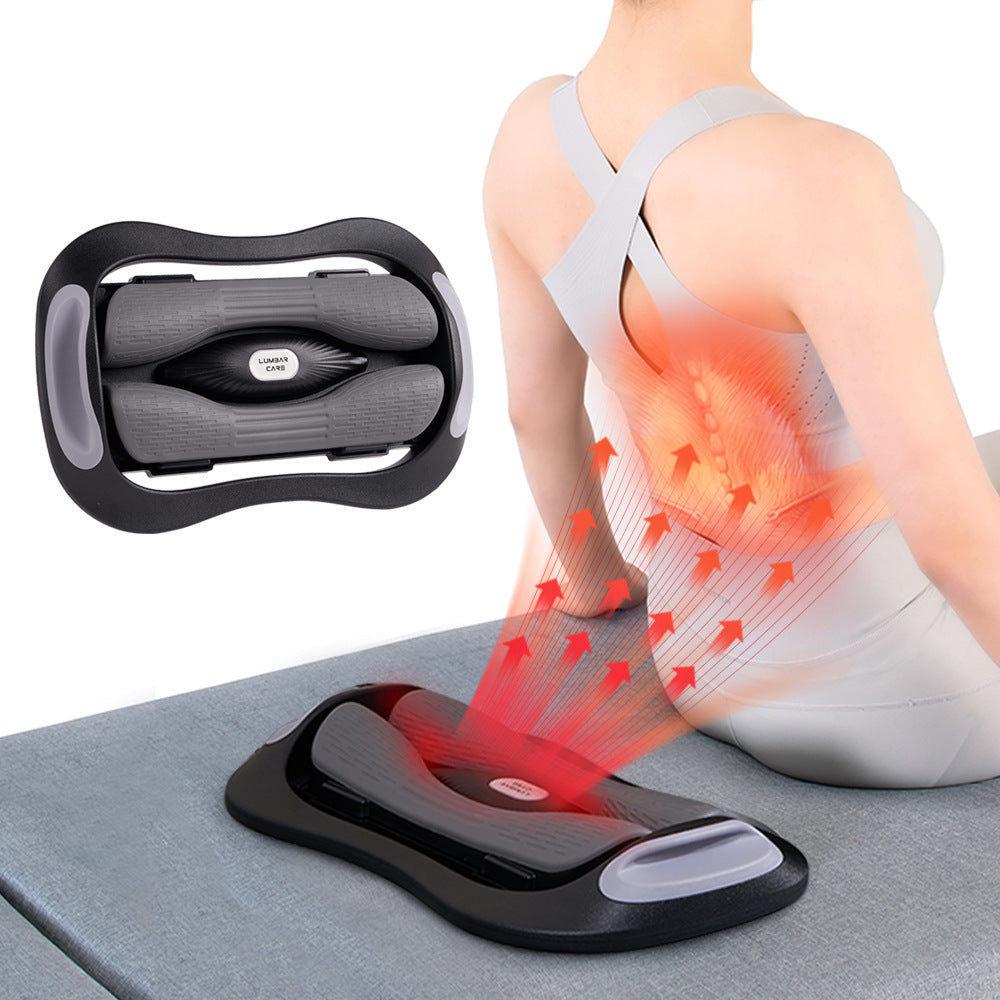 Home Use Curved Lumbar Massager with Heat Function